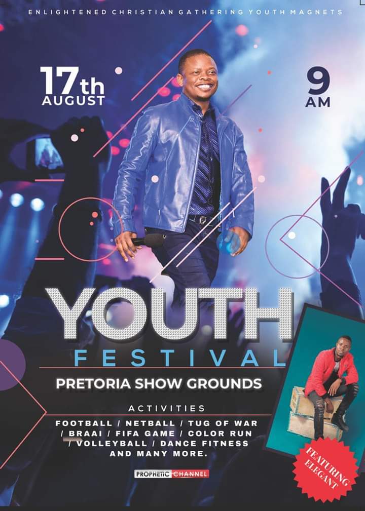 ProphetShephe14's tweet photo. This Saturday, my wife and I will be interacting with youths across the world for  the first- of- its-kind ECG Youth Festival.

Let’s have fun at Pretoria Showgrounds! https://t.co/lfaYpeE5QU