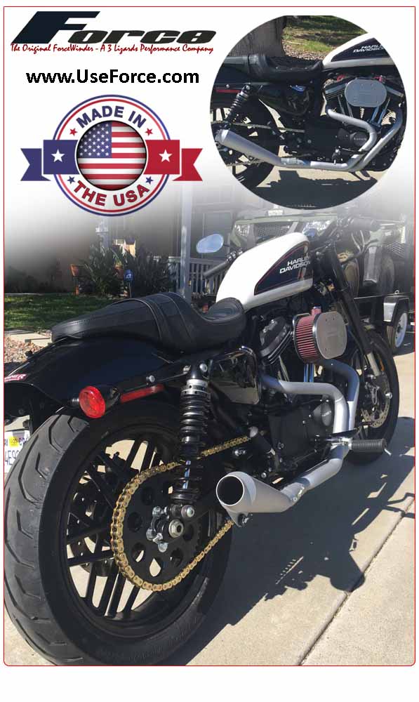 UseforceC's tweet photo. Force Streetfighter Full Race Exhaust for Harley Davidson Sportsters. #useforce https://t.co/UDGVbTfpZS