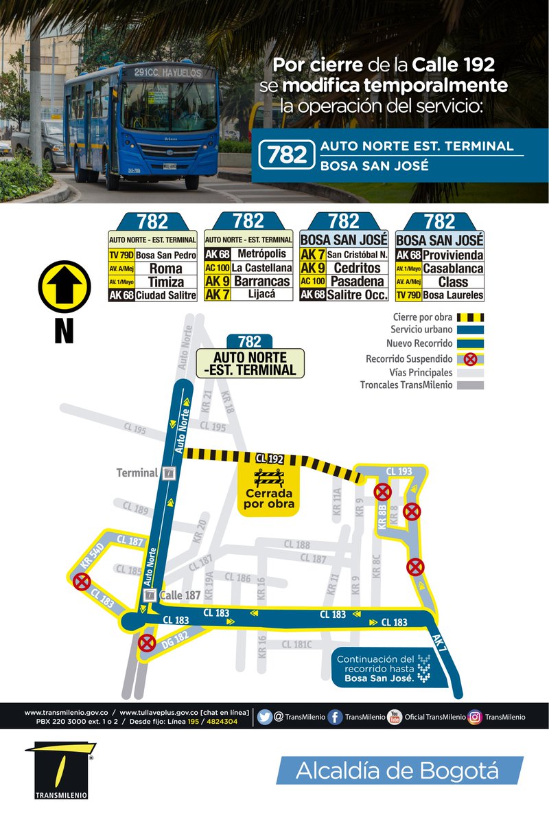 alcaldiausaquen's tweet photo. ⚠️#DebesSaber informamos los desvíos de las rutas que tendrán modificaciones debido a la obra que realizara el acueducto en la calle 192. https://t.co/Cd9ZZFtgoy