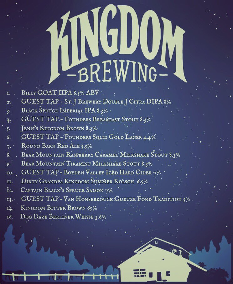 KBrewing's tweet image. 🍦🧁🍺Tasty Treats &amp;amp; Chillin’ Beats
Join Us This Week in The Wild Kingdom For 15 Fresh Cold Craft Taps &amp;amp; Live Music Friday &amp;amp; Saturday  #kingdombrewing #drinklikeavermonter #northeastkingdom #jaypeak #kingdomtrails #easterntownships #cantonsdelest #vermont #vermontlife #vermonting