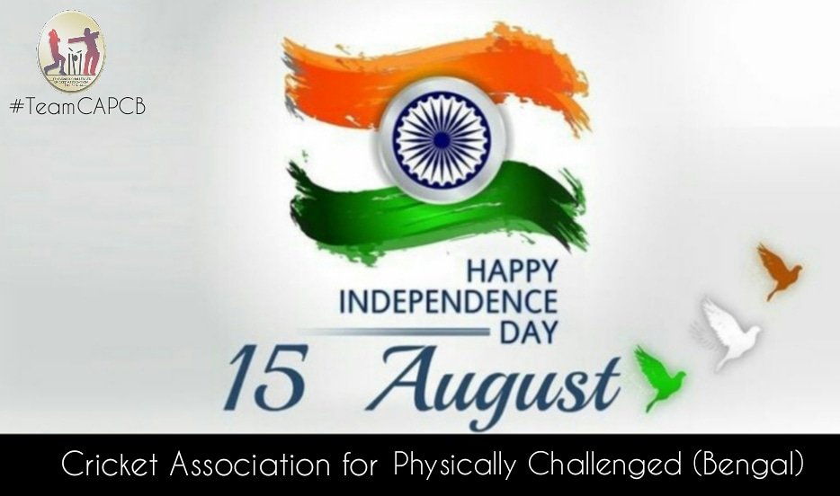 TeamCAPCB's tweet photo. #HappyIndependenceDay 🇮🇳
#JaiHind 🙏

#TeamCAPCB #CricketAssociationforPhysicallyChallengedBengal https://t.co/pk7jTWvFMj