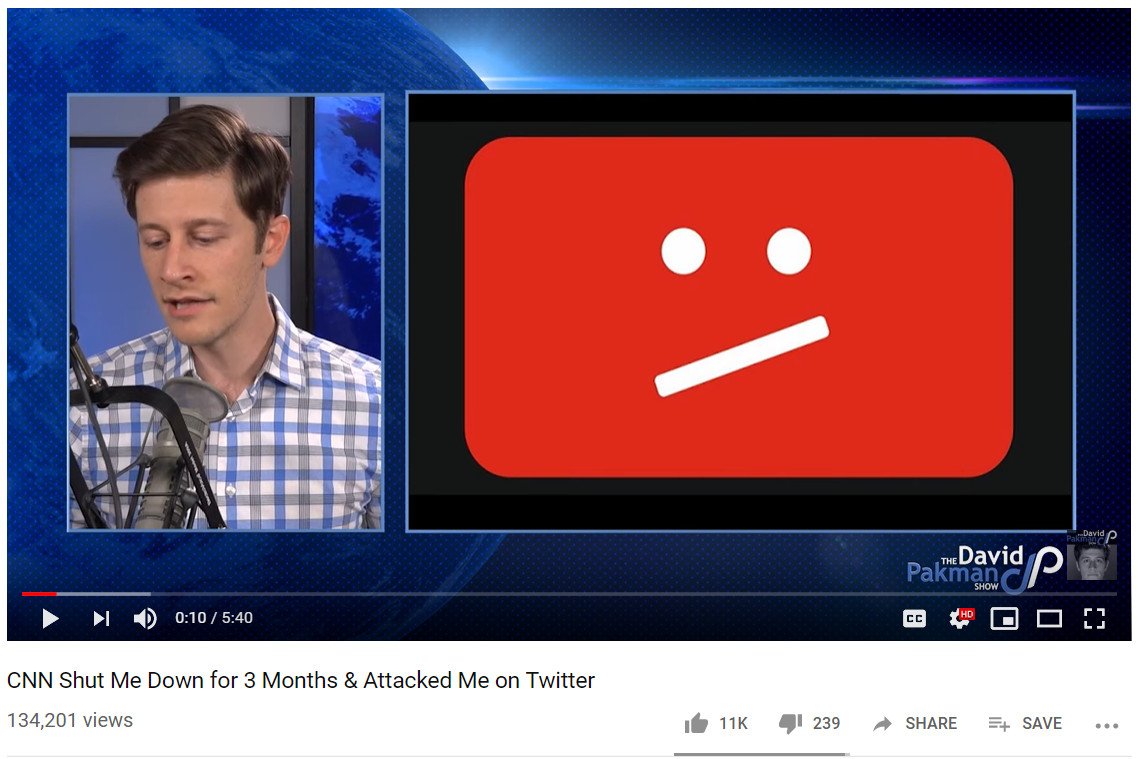 David Pakman Show On Twitter Earlier This Summer Cnn Had My Youtube Live Stream Shut Down Attacked Me On Twitter And Then I Was Subsequently Banned From Live Streaming For Three Months How