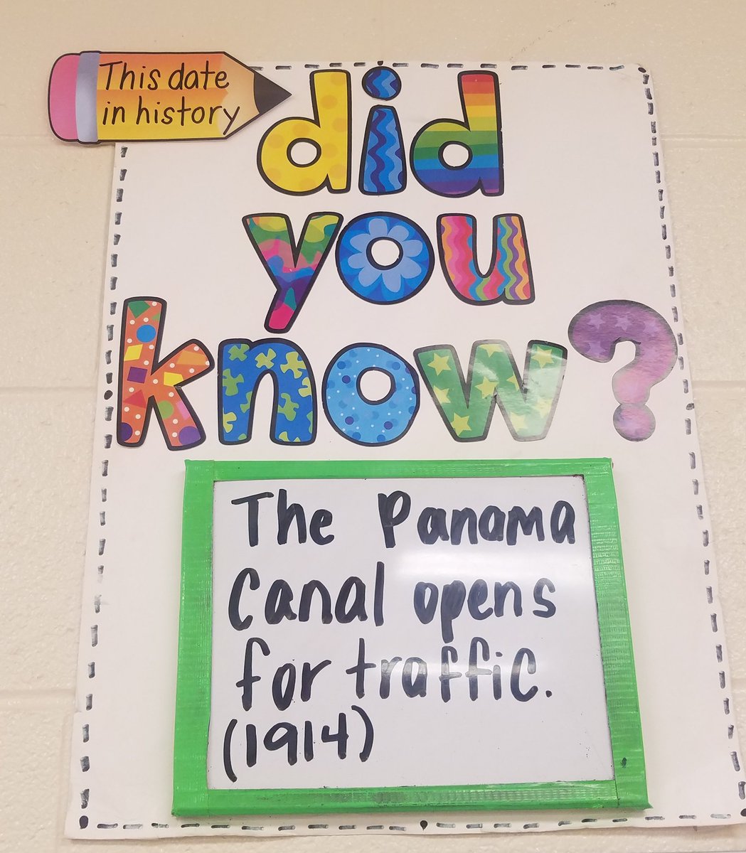 TheTeacherAllen's tweet photo. When the normal route from your classroom to PE serves as an example as to WHY the Panama Canal was made! #SS5H1c #DidYouKnow #funfacts #thisdayinhistory #5thgradesocialstudies #studentengagement #BACK2SCHOOL #august152019 #amazingyear #makingconnections https://t.co/ynCLGx4F6a