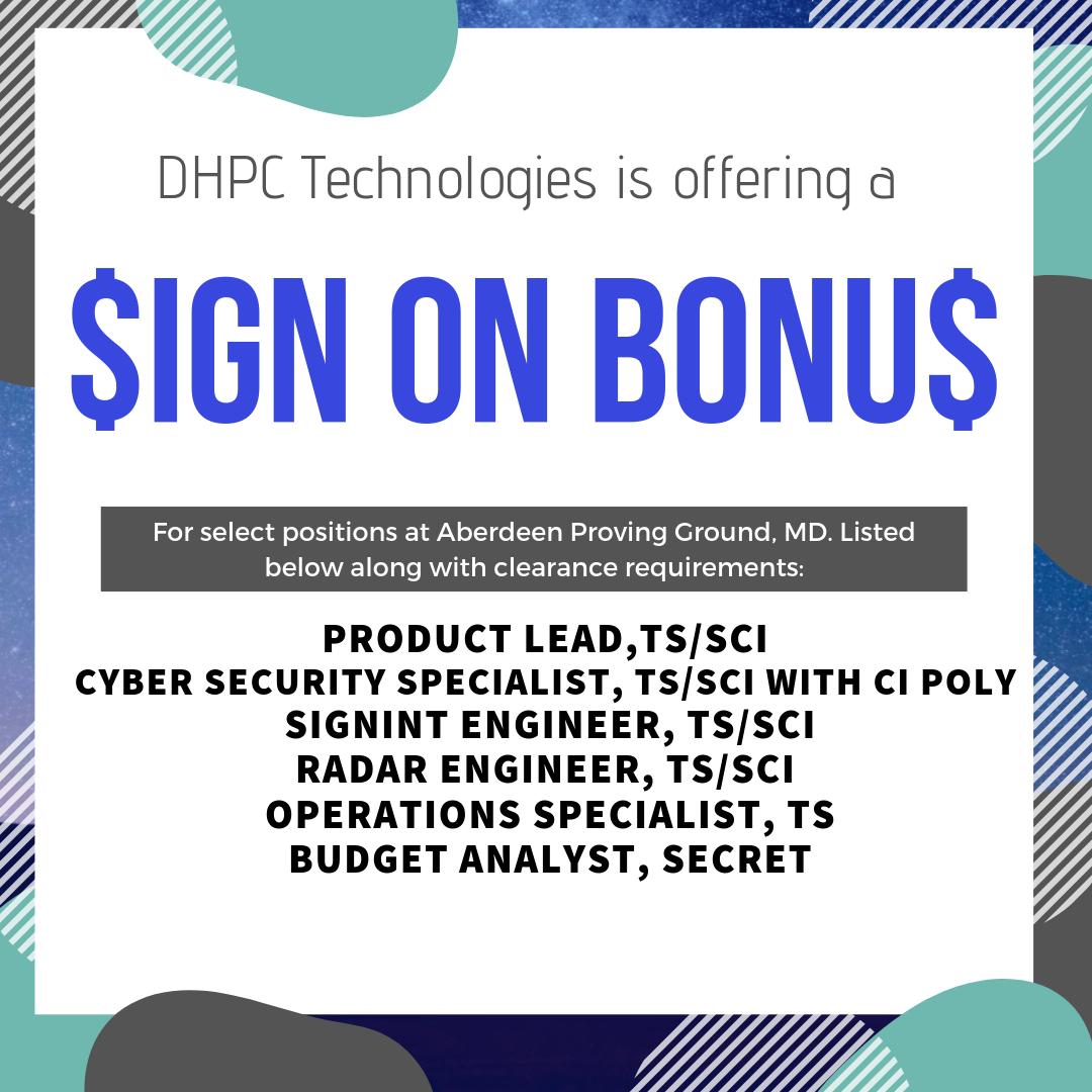 DHPC_TECH's tweet image. #dod #signonbonus #Army #APG