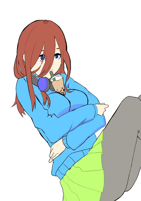 マOさんがTwitterに投稿した中野三玖(五等分の花嫁)のイラスト。