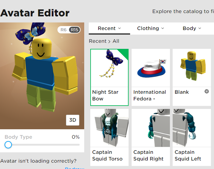 Roblox Catalog Template