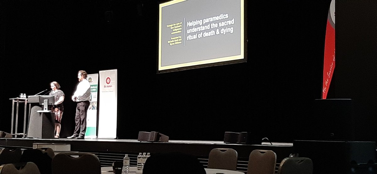 RandyMellow's tweet photo. Helping paramedics understand the sacred ritual of death and dying through the eyes of New Zealand's Indigenous Communities. What an important discussion about respect and acknowledgement of tradition, culture and beliefs. #CAA19congress https://t.co/MbIMBG7h7R