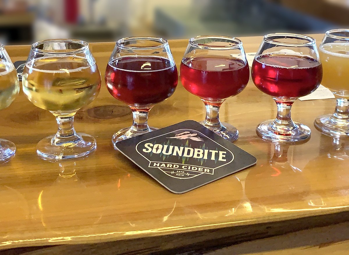 HorsepowerD's tweet photo. Summer just got a little sweeter with #SoundbiteCider now open! Go visit them. Grab a pint & a hoodie. #branding #graphicdesign https://t.co/Y6qmBPYXZU