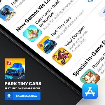 buildbox's tweet image. Big congrats to @pawar_vikas036 on getting his latest #nocode #madewithBuildbox game, Park Tiny Cars featured in the App Store! Available for download today → apple.co/2OKjrPT