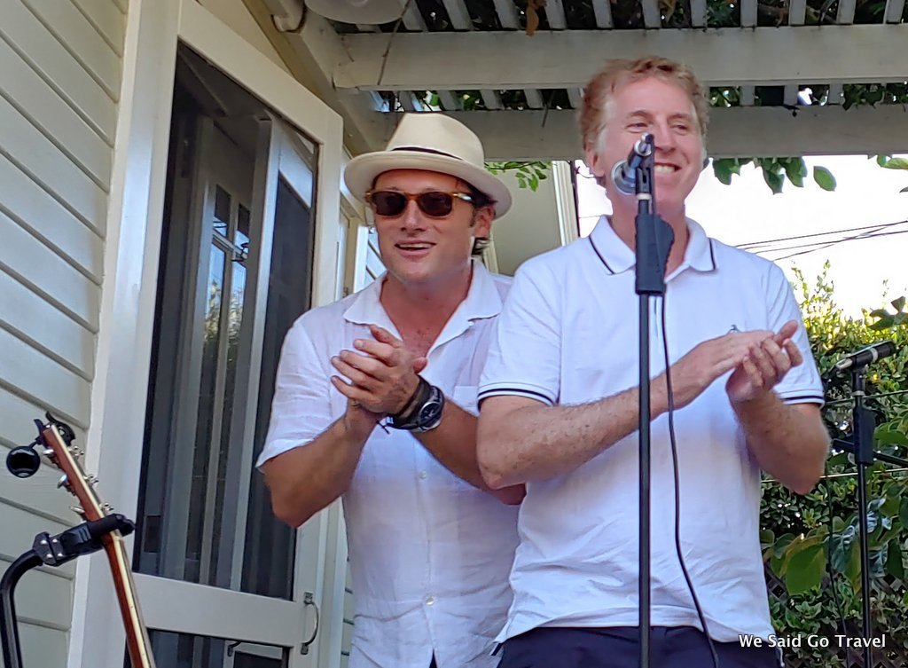 WeSaidGoTravel's tweet photo. Thank you to Chris Palmeri for the fantastic garden #party #concert with @ChrisStills

#VIDEO: https://t.co/Mw4cmC3KT1
#Woodstock in #LosAngeles #singer #songwriter 
#SonofStills #StephenStills 
#CrosbyStillsNash
@CSNofficial #livemusic #travel #yay #grateful https://t.co/fvRjA4xBQG