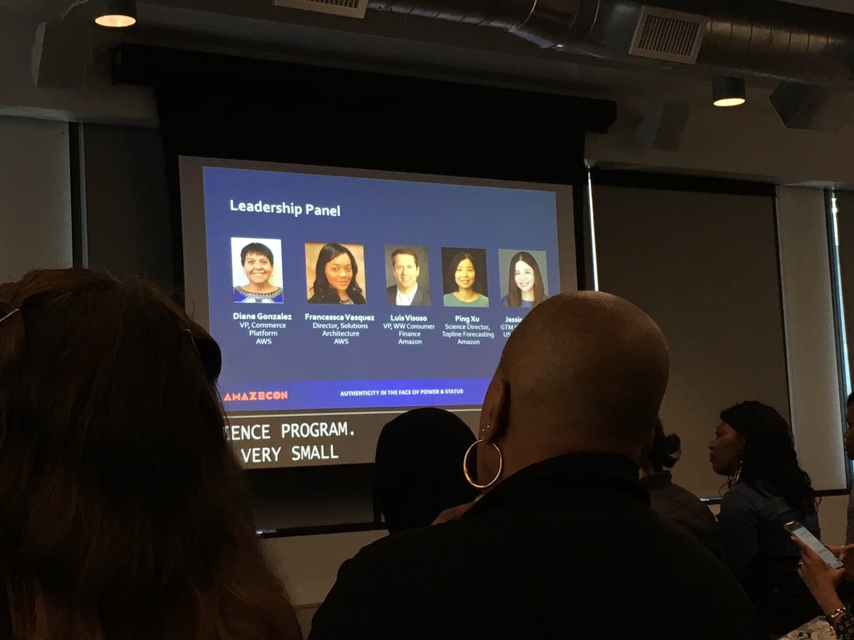 dkhanna80's tweet photo. “When I say we need to set goals around diverse hiring, I hear, we don’t want to lower the bar”. Thank you to Diane Gonzalez and the panelists on Empowering Diverse Leadership for identifying the obstacles we face #AmazeCon https://t.co/QXro8psIpt