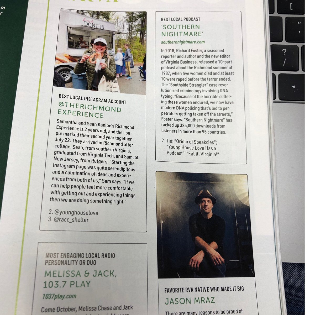 Thank you to the readers of Richmond Magazine for choosing Southern Nightmare as Best Local Podcast in the 2019 Best &amp; Worst issue! #rva #podcast #truecrime #truecrimejunkie #podcastlife #podcasts