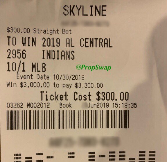 PropSwap's tweet photo. SOLD! This $3,300 @Indians AL Central ticket was just purchased for $1,300. Those are new odds of +154 for the buyer, better than any sportsbook in the world! 🌎 #ONLYonPropSwap https://t.co/xVs5PU8ehS