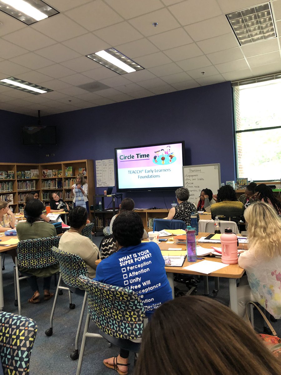 missdivone's tweet photo. TEACCH Training is awesome!!! @UNCTEACCH https://t.co/8R01VrkahR