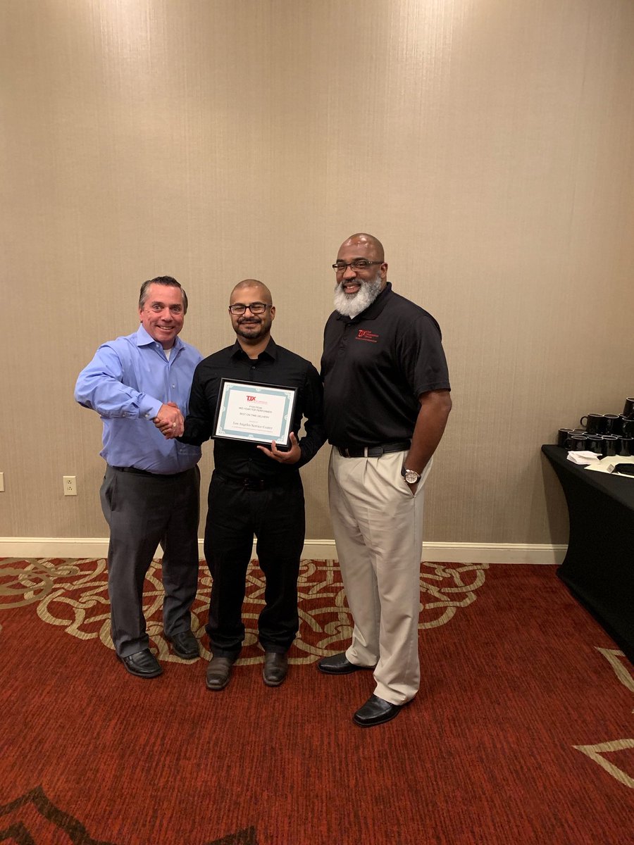 NRS3PL's tweet image. Congratulations to one of our Transportation Operation Managers, Alexander Mendieta, on receiving a customer award from The TJX Companies for "Best On Time Delivery" out of the Los Angeles Service Center! Keep up the good work! #transportation #congratulations #losangeles #tjx