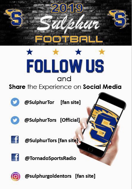 SulphurTor's tweet photo. #FollowUs #SulphurSports #GoTors #BlueGold #TornadoAlley #TorNation #Tornadoland https://t.co/ppJQimrTre