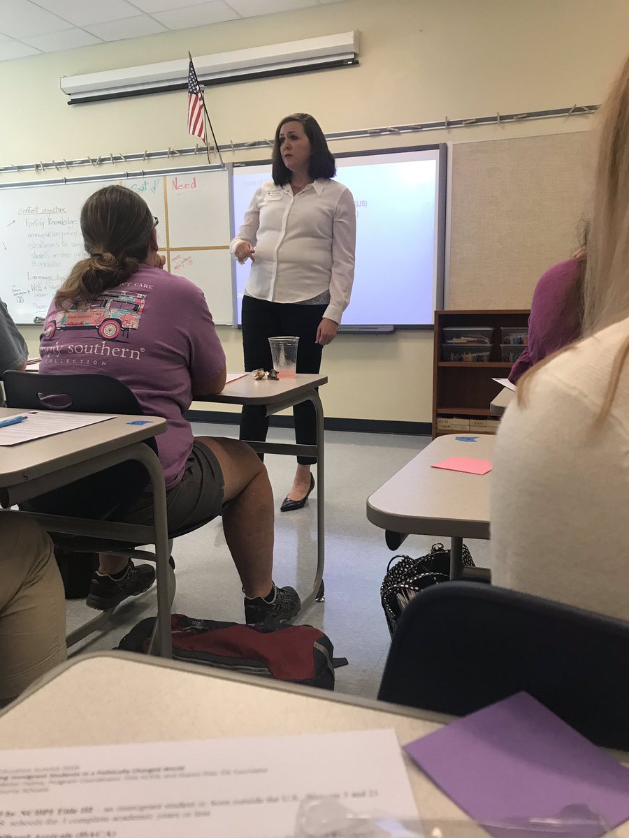 KarenHollar1's tweet photo. Fantastic presentation at  #WorldView2019 from Stacey Diaz and Teresa Palma. “One of the most important things in the 1st 10 days of school is to create an inclusive environment. Relationships and Trust are key.” So True!! @CabCoSchools @PalmaTeresa13 #CCS_MTSS https://t.co/vtKQzp1lv7