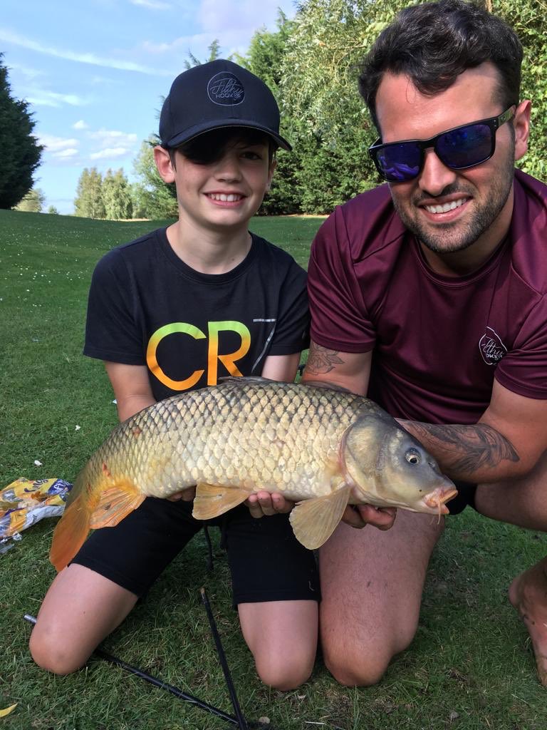 Took the nephews on their first fishing trip today! Buzzed they both got a fish each 💪🏻💯🎣 #fish #fishing #carp #carpy #carpfishing