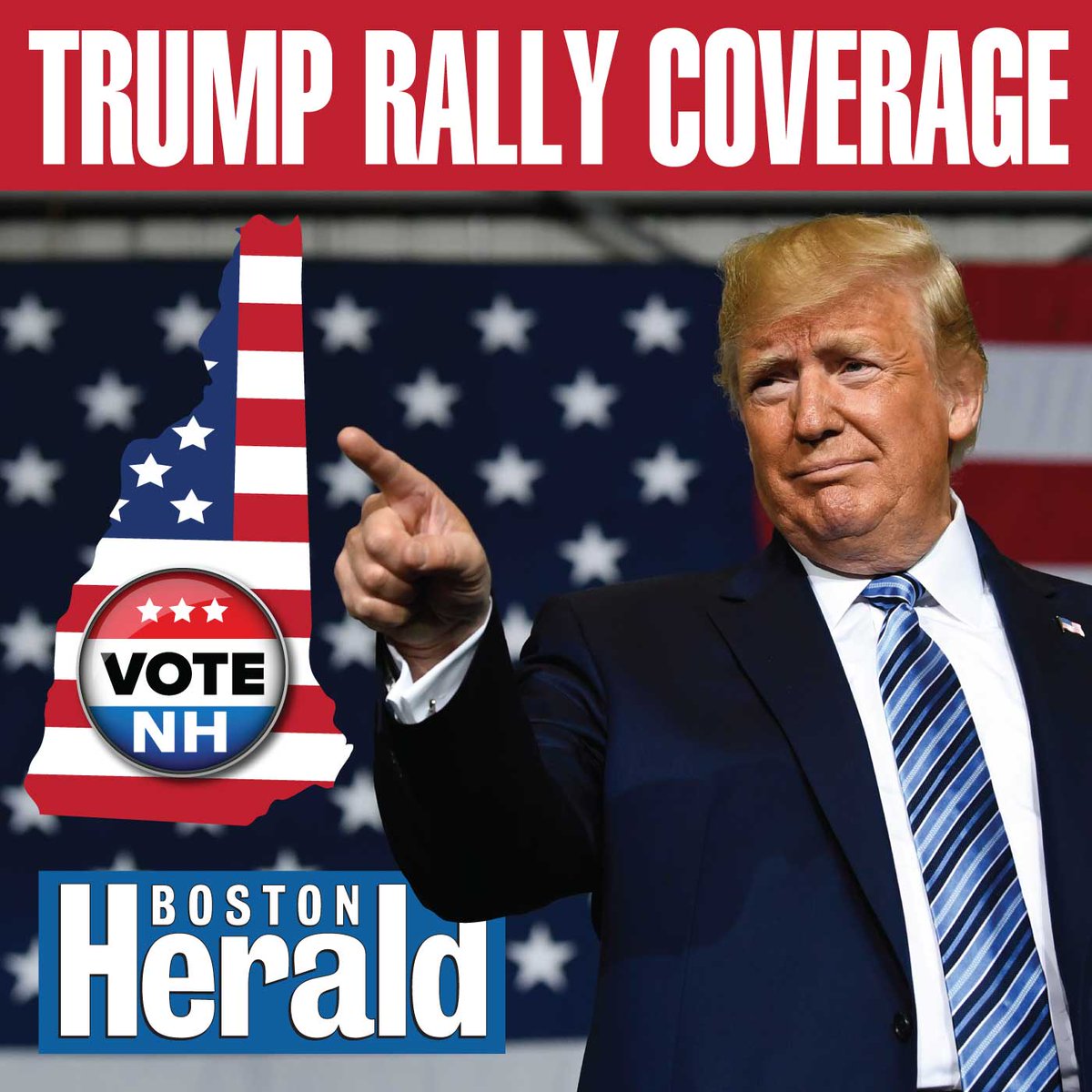bostonherald's tweet image. Stay with the Herald for all your #TrumpinNH rally updates. @lisakashinsky, @CotterReporter and @Meghan_Ottolini are at SNHU Arena to bring you live team coverage before, during and after the rally. 
bhne.ws/XyWSaIb