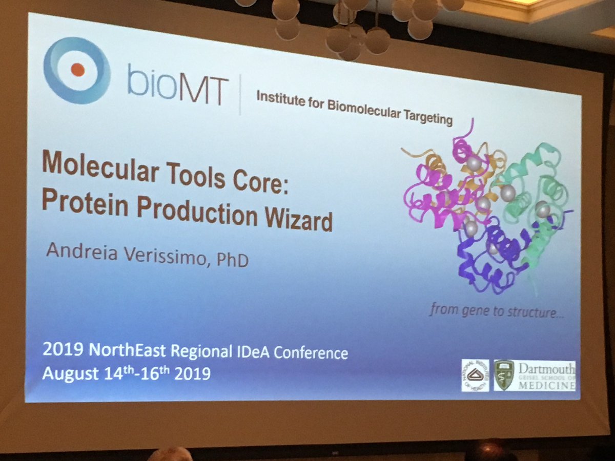 DartBioMT's tweet photo. A shout out to Andreia Verissimo, PhD, for her interesting and informative presentation at @NERIC2019 (Core Resources and Services Session) about the @DartBioMT Molecular Tools Core. https://t.co/WwQilrWnVT