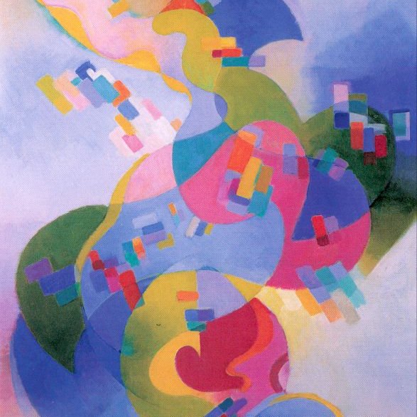 andrewmilward's tweet image. #MacDonaldWright, Scherzo Form (1973)