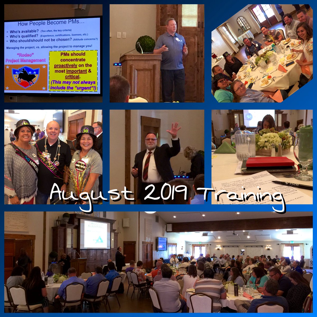 pminuc's tweet photo. August Training 2019 FTW! So happy to see so many of you here today. Good topics and some nice conversations and networking. Thanks for being here! And thanks for the PMI 50th photos!!🤘🏻😆🤘🏻🌟#PMINUC @pmiregion1 @PMInstitute #learning #bestpractices #pmtoolbox #PMI50 https://t.co/7UQh5XNrZM