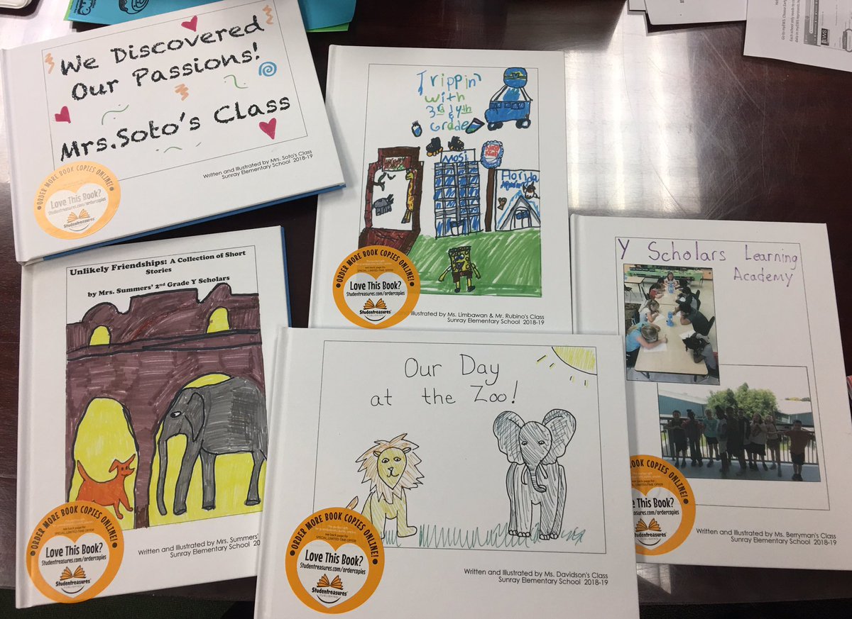 TracyHlady's tweet photo. This summer our Y Scholars each wrote a piece for a class book. Today our published books arrived. Our students are authors. @YMCAsuncoast @MsStenchever @dviggian1 https://t.co/hrXADn1TVK