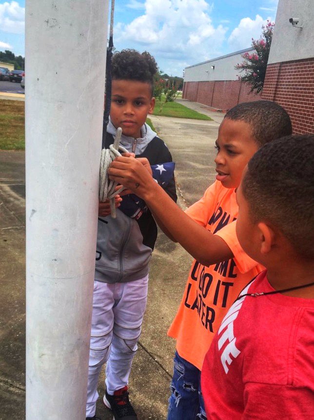 This is the best thing I saw yesterday. 

W.J. Clinton Primary is the largest public elementary school in Ark. After visiting with the leadership team we walked past these kids on the way out. They had so much pride in having the responsibility of taking care of the flag. ❤️🇺🇸