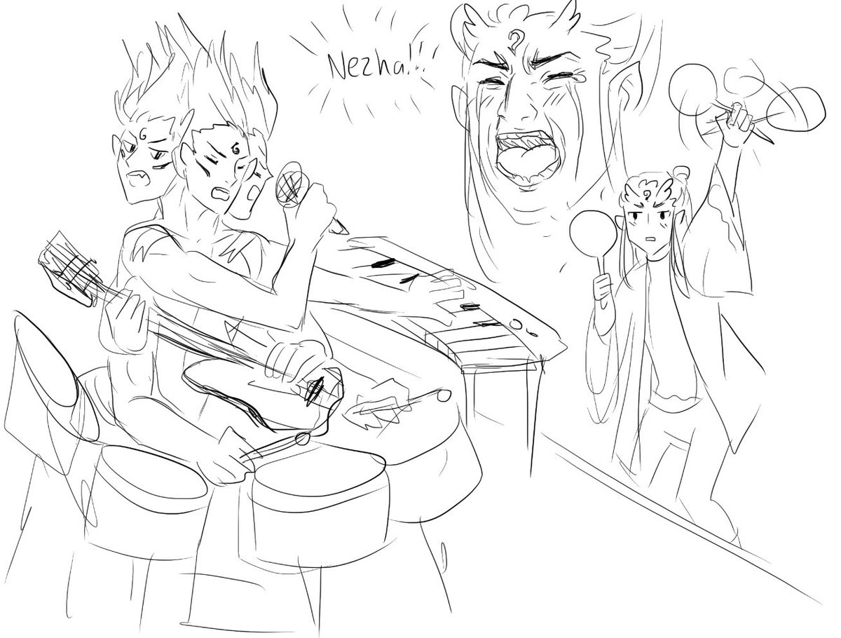 CASUALLY DROPS SOME NEZHA DOODLES HERE 