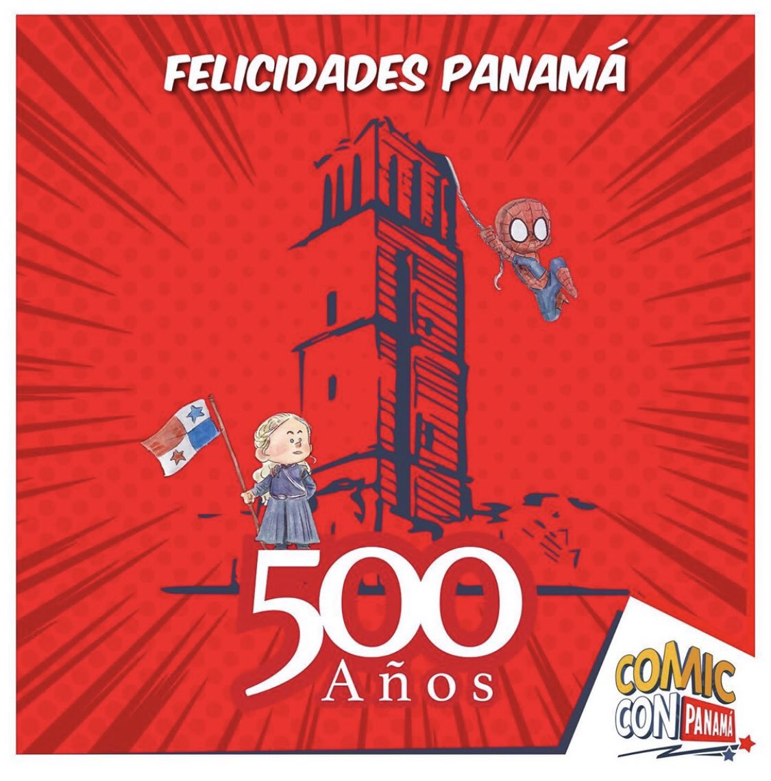 comicconpan's tweet photo. FELICIDADES PANAMÁ 🇵🇦
Orgullosos de nuestro país y de este gran día! #500Años #Panama #CCPAN https://t.co/YlOTbOxXyq