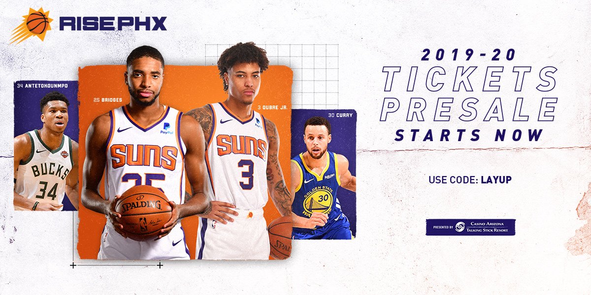 Suns's tweet photo. Want the best seat in the house? Secure your seat NOW by using the code below!
Code: LAYUP
🎟️ https://t.co/N10WD7r0fA https://t.co/XSxOZd9mny