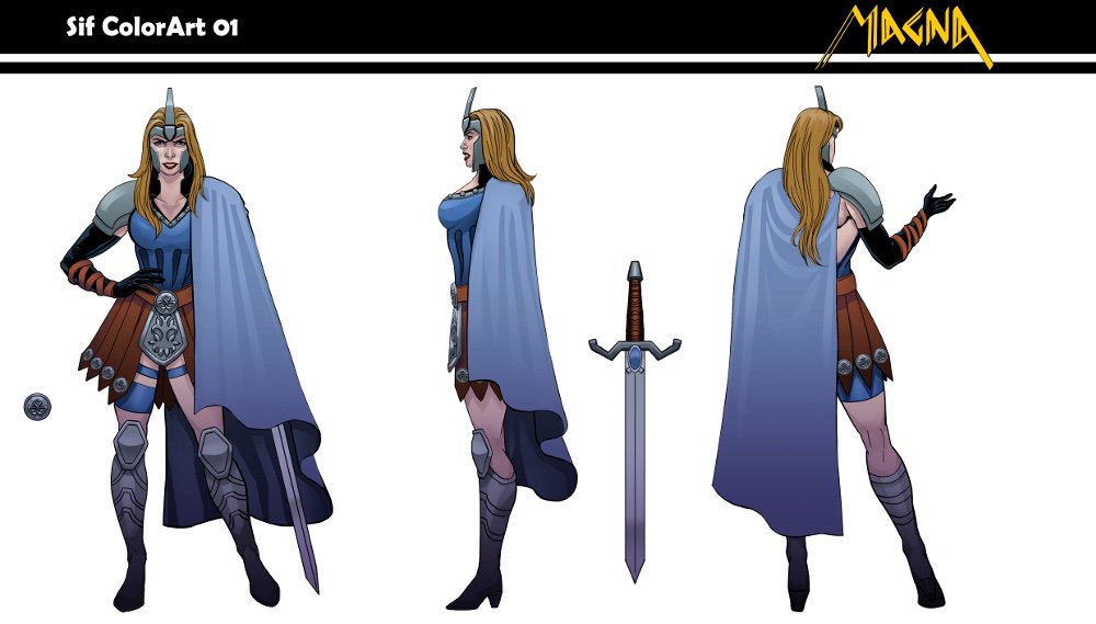 BeyondTimeInc's tweet photo. Final design of Sif by @Rod_Luper with color by @Artecida1 for the Magna animated pilot.
#magna #beyondtime #beyondtimecomics #animation #art #cartoon #anime #motiongraphics #digitalart #design #drawing #artist #graphicdesign #artwork #manga #digital #norse #aesir #nerdtastic https://t.co/X25eW7nCk7