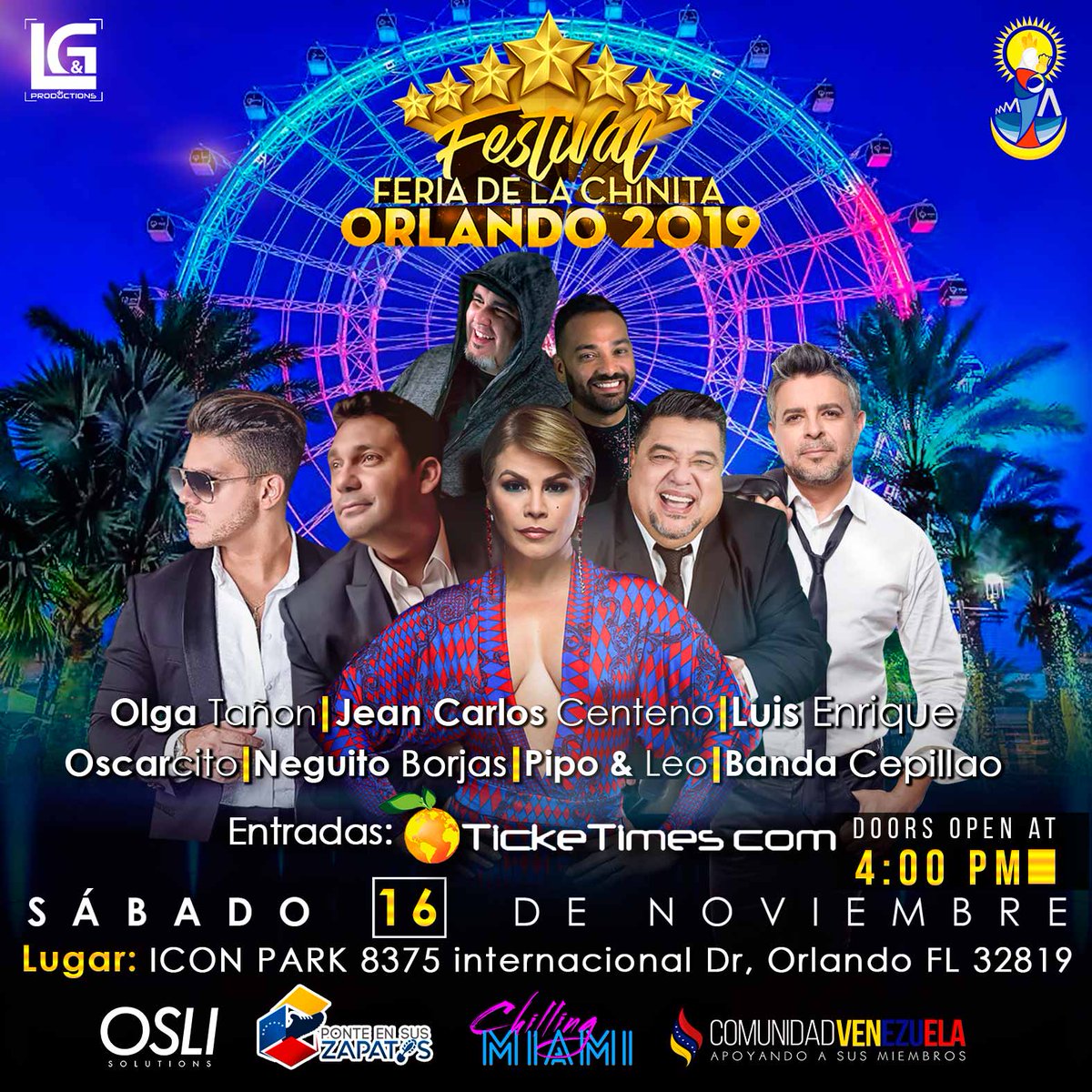 OLGATANON1313's tweet photo. Atención Orlando lo que se viene es brutal!!! El PRÓXIMO 16 DE NOVIEMBRE estaré llevando todo el fuego de #TheOneAndOnlyShow  a la #FeriaDeLaChinita2019 
⁣
¿Quien dice presente? ENTRADAS DISPONIBLES EN https://t.co/ujBkQbbnFV https://t.co/h756tsE7WF