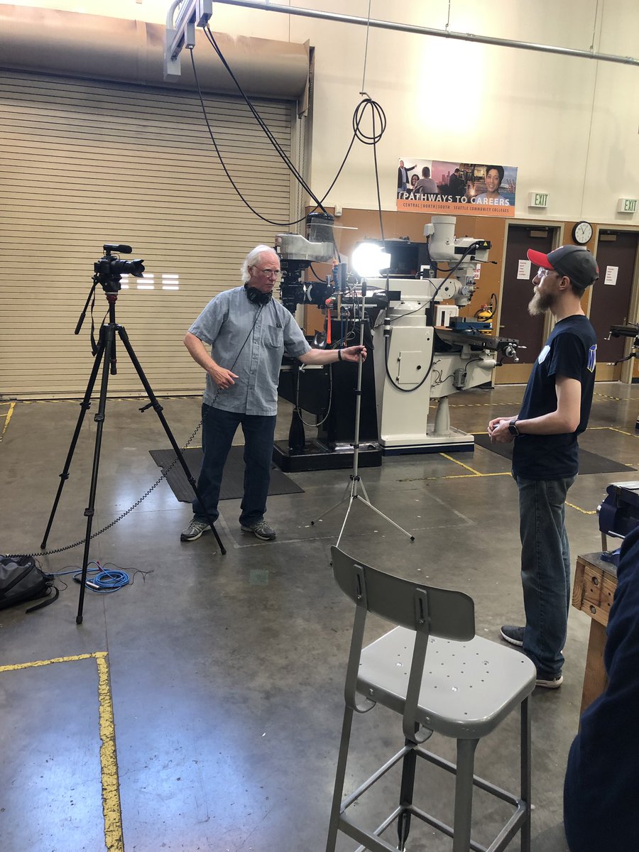 AJACtraining's tweet photo. Thanks to the @SeattleColleges tv channel for interviewing some of our students about AJAC’s @MFGAcademy #mechatronics training! https://t.co/bw5h9FGOXe