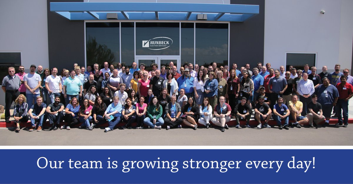 RunbeckElection's tweet photo. Are you looking for a new opportunity in a growing company that is all about Democracy? Check out the latest openings at Runbeck Election Services HERE! https://t.co/vt2GJ2Yl3P #runbeck #jobs #careers https://t.co/70swbX5Y5j