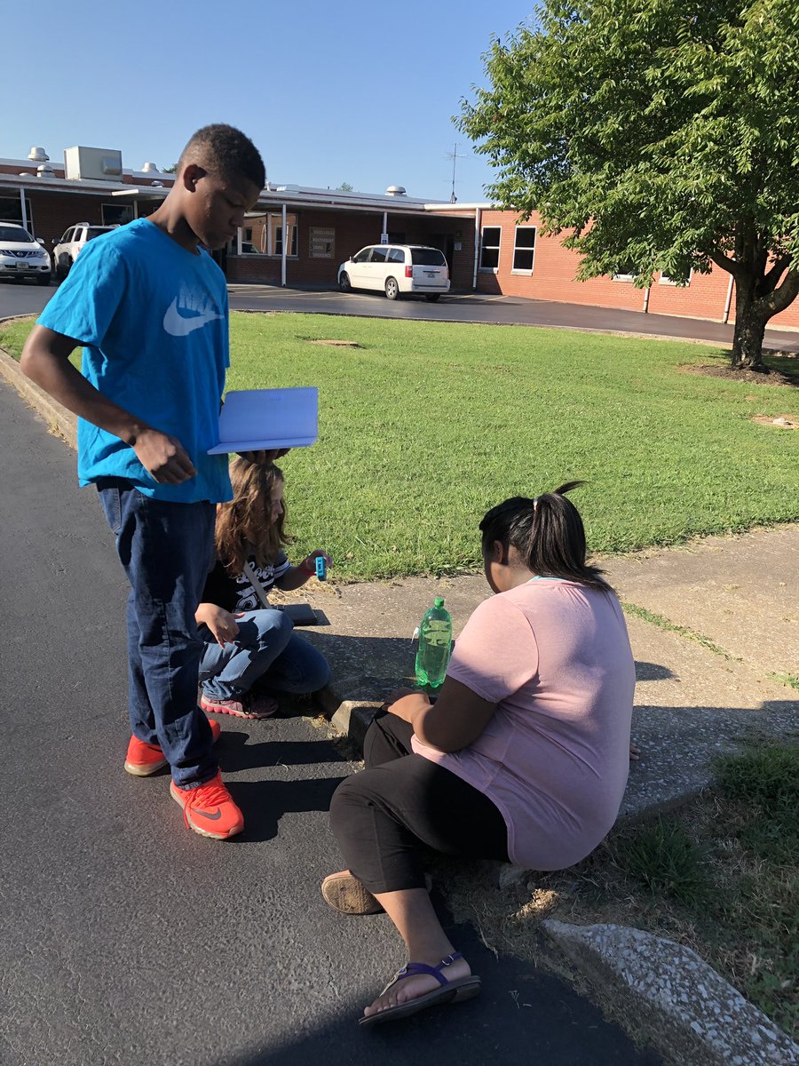 Miss_Nugent_Sci's tweet photo. Today these (and other) @RVKPanthers conducted experiments to test a hypothesis and collect data. Some unexpected results, a few splashes if water and lots of fun in the beautiful weather today! #science #scienceed #labnotebooks #collab #waterpressure #airpressure #3holebottleex https://t.co/KrXI0ftrqz