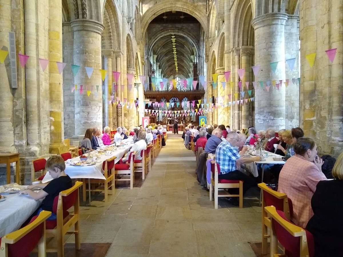 selby_abbey's tweet photo. What would a big anniversary celebration be without a community tea party? It was lovely to welcome some of our local charities into the Abbey to celebrate #selby950. A good time had by all!
#selbyabbey #selby #teaparty https://t.co/gDn4eBzUA9