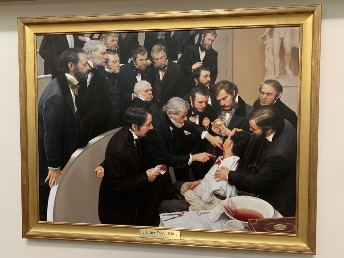 jwpheasant's tweet photo. Toured Mass Gen today with @VladoPerkovic . Visited the Ether Dome - site of first public demonstration of anaesthesia on Oct 16, 1846. #UNSWMedicineInUSA https://t.co/oYxpwkVarm