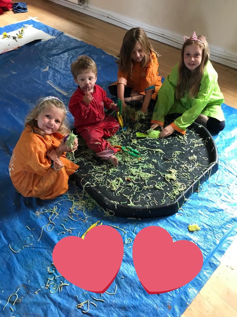 Cousins that get messy together stay together #eatSpaghetti #sunbury #kidsclubs #messyplay #familyfun