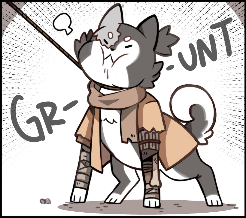 HeavyWoodenBox's tweet photo. #SEKIRO he's a good dog, I promise🦴🐺 https://t.co/OvIirswlzq