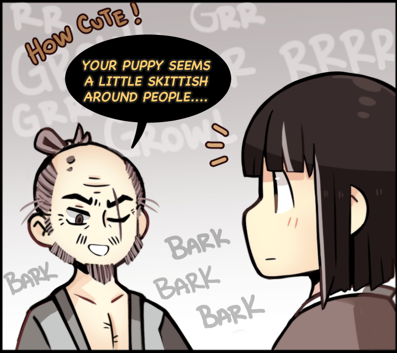 HeavyWoodenBox's tweet photo. #SEKIRO he's a good dog, I promise🦴🐺 https://t.co/OvIirswlzq