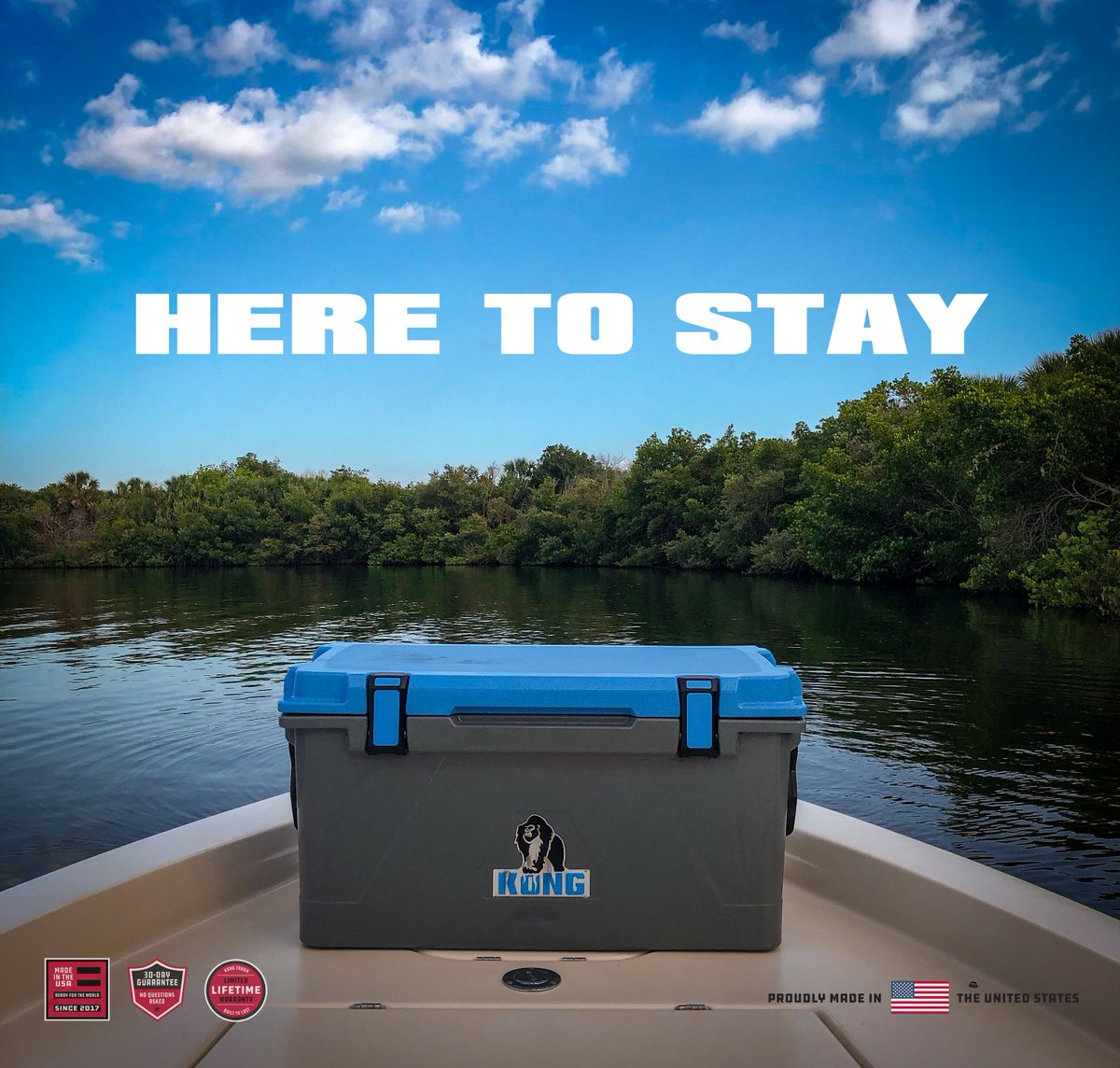 We've got good news and bad news! Bad news first. Our limited edition coolers USA Red and Outback Orange leave on Sept. 2. Order today to get one before Labor Day. The good news is that, due to popular demand, the Boulder Blue Cooler is joining KONG Coolers permanent lineup!