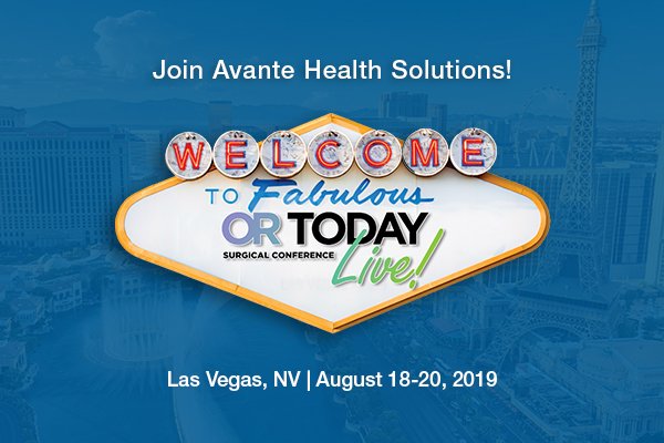 AvanteHS's tweet photo. Attending #ORTodayLive in #LasVegas? Be sure to stop by and visit the #AvanteHS team in booth 208 and learn how we can be your #OneSource to maximize capital equipment performance. https://t.co/dweNRDZlLg