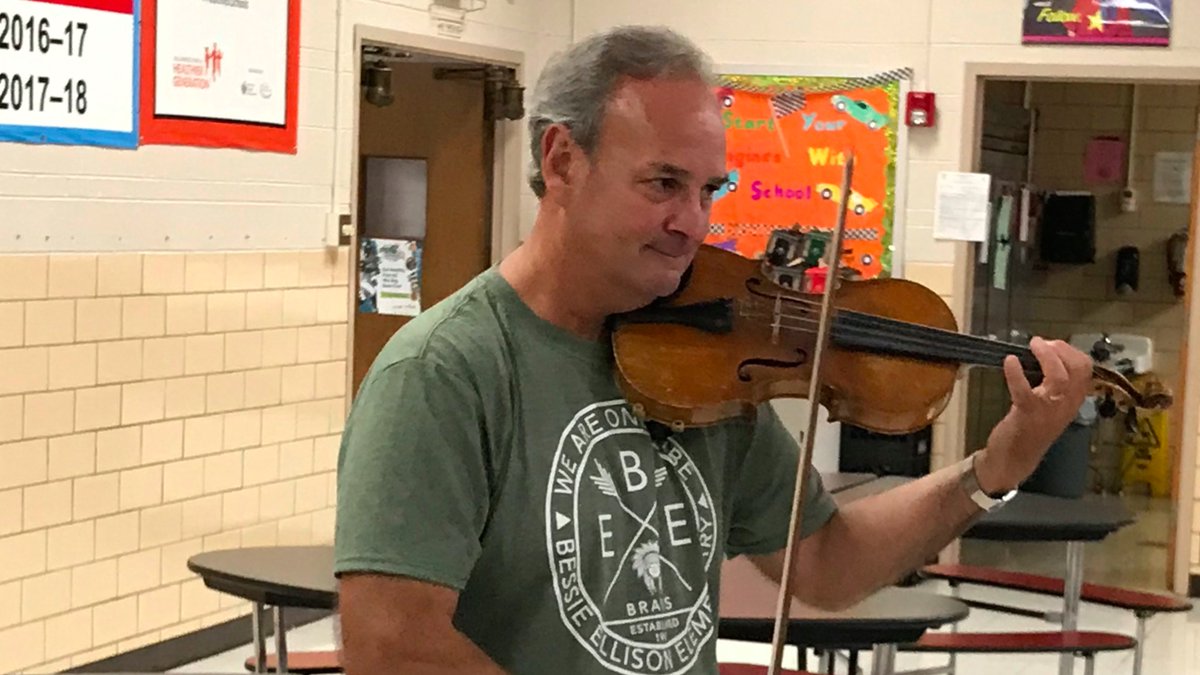 Pickett was treated to a private concert today by Mr. Brock...can't wait to hear our 6th graders playing in a few weeks!
