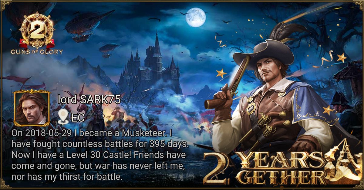 sroldos's tweet photo. [Hot Event] Celebrate 2nd Anniversary with Guns of Glory! https://t.co/cRO8jZsa3a https://t.co/p7AEOQDW4W