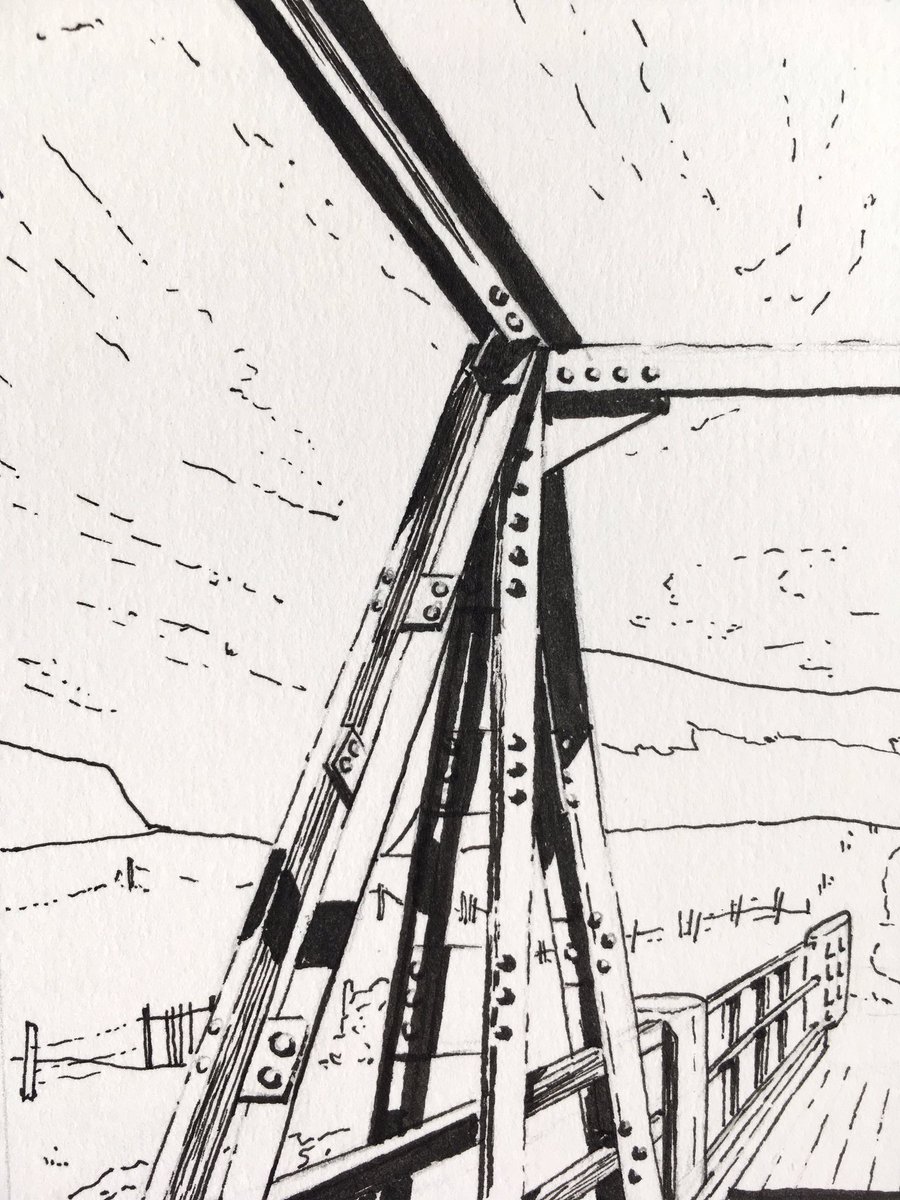 chrissycurtin's tweet photo. 130/365 The bridge at Goðafoss. Trying my hand at micron pens and brush pen. 

Swipe for close ups and original pic.

#lightgreyicelandresidency @lightgreyartlab #lgalteamnarwhal
#365drawingsCC #lightgreyartlab #lightgrey #lgal #lgalcreativeresidency #lightgreyartcamp https://t.co/5VDQcCroob