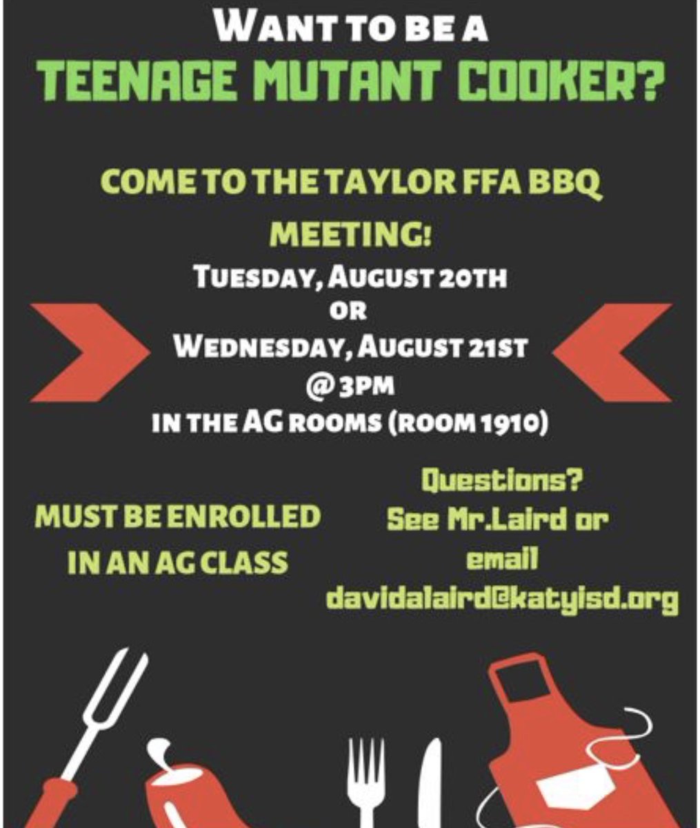 Want to Join the BBQ Team?!
Please Read Flyer!