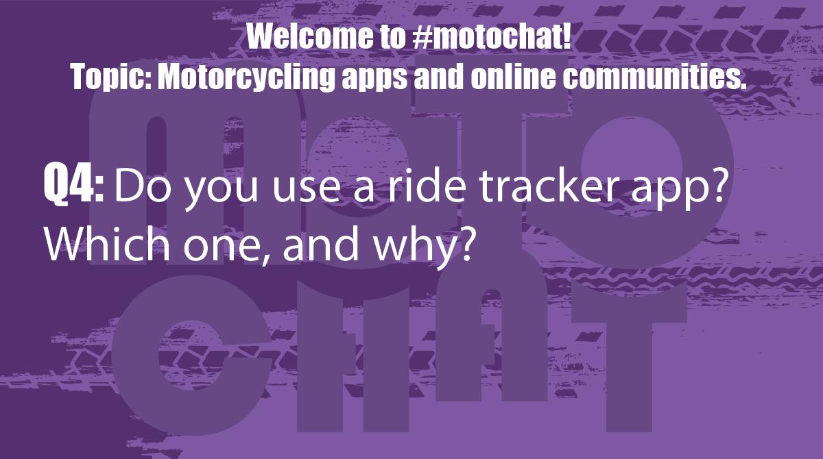 motochat's tweet photo. Q4: Do you use a ride tracker app? Which one, and why? #motochat https://t.co/Sf3Zq2OJUE