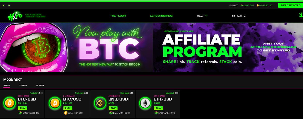 RealHxroLabs's tweet image. Some new looks on the site in honor of our $BTC launch. 

#STACKBITCOIN 

LETS FXCKING GO

beta.hxro.io