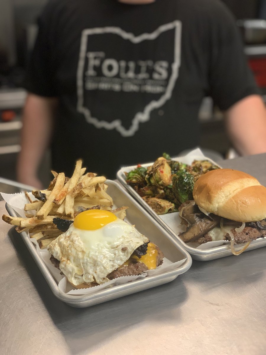 FoursOnHigh's tweet photo. Please do not lick your phone. Just stop on in and taste the real thing. Also don’t forget to try our brussels sprouts. They are life-changing!! #myohioadventure #asseenincolumbus #columbus #cbusfoodie #columbusfoodscene #highstreet #foursonhigh #burgermania #burgerholic https://t.co/mpHVjOC6HF